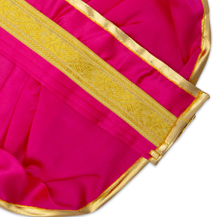 Panchakacham - 8 Inches | Satin with Jari Border Dhoti/ Panchagajam for Deity/ Assorted Colour