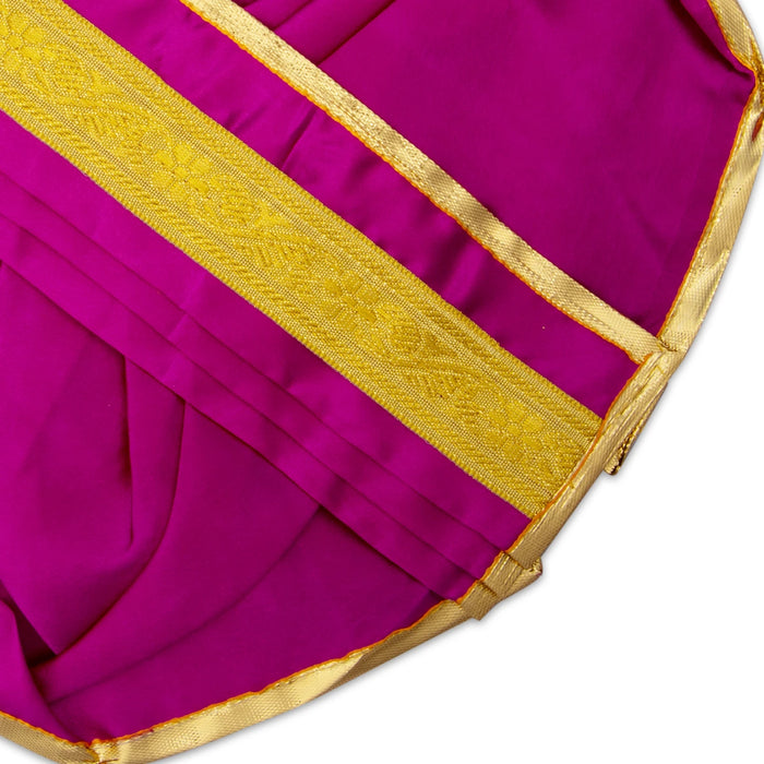 Panchakacham - 8 Inches | Satin with Jari Border Dhoti/ Panchagajam for Deity/ Assorted Colour