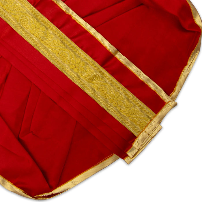 Panchakacham - 8 Inches | Satin with Jari Border Dhoti/ Panchagajam for Deity/ Assorted Colour