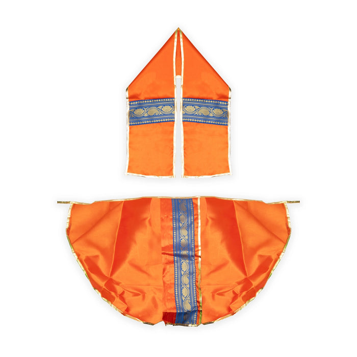 Panchakacham - 24 X 20 Inches | Satin Dhoti/ Jari Border Design Panchakajam For Deity/ Assorted Colour