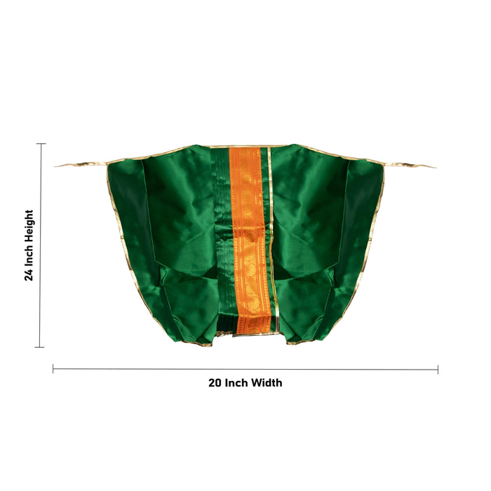 Panchakacham - 24 X 20 Inches | Satin Dhoti/ Jari Border Design Panchakajam For Deity/ Assorted Colour