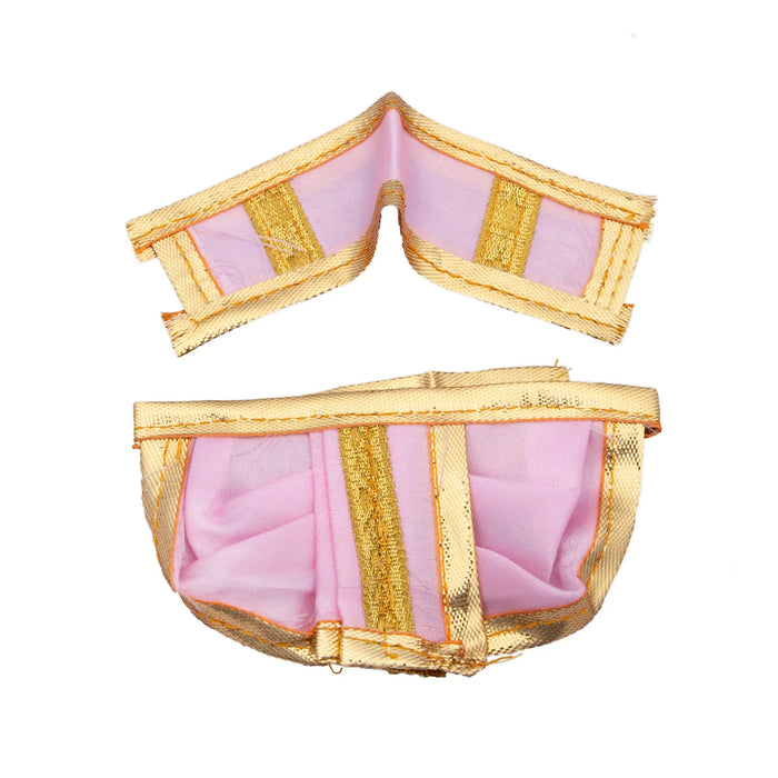 Panchakacham - 2 Inches | Satin with Jari Border Dhoti/ Panchagajam for Deity/ Assorted Colour