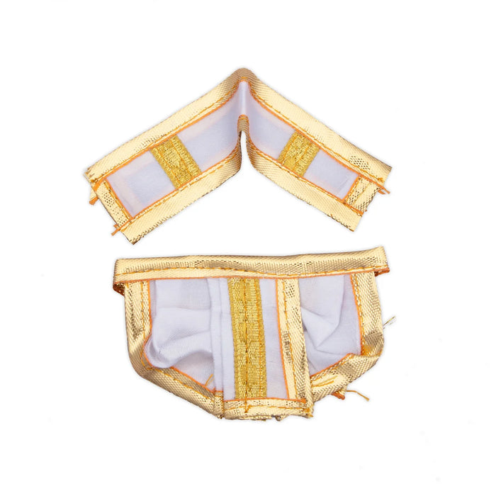 Panchakacham - 2 Inches | Satin with Jari Border Dhoti/ Panchagajam for Deity/ Assorted Colour