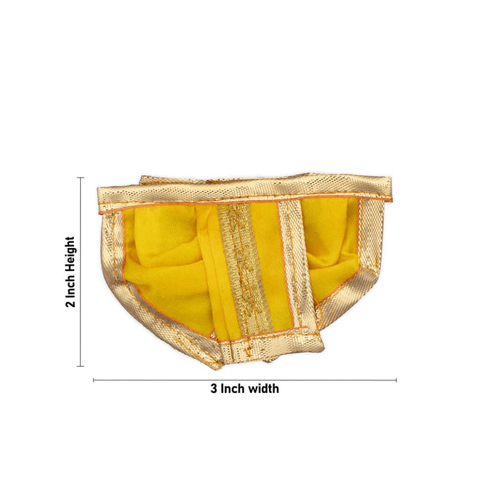 Panchakacham - 2 Inches | Satin with Jari Border Dhoti/ Panchagajam for Deity/ Assorted Colour