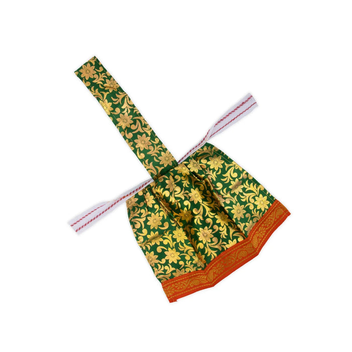 Amman Pavadai Thavani - 6 Inches | Satin with Jari Border/ Devi Dress for Deity/ Assorted Colour