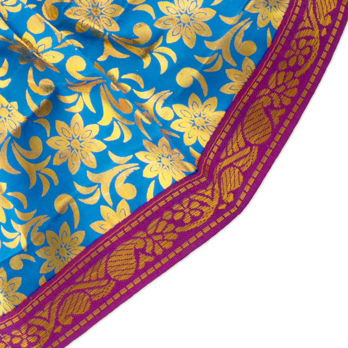 Amman Pavadai Thavani - 6 Inches | Satin with Jari Border/ Devi Dress for Deity/ Assorted Colour