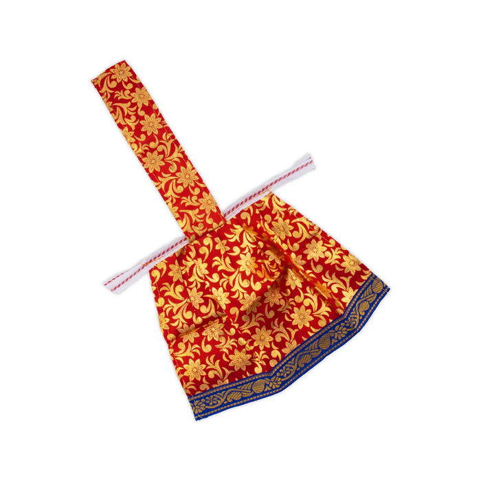 Amman Pavadai Thavani - 6 Inches | Satin with Jari Border/ Devi Dress for Deity/ Assorted Colour