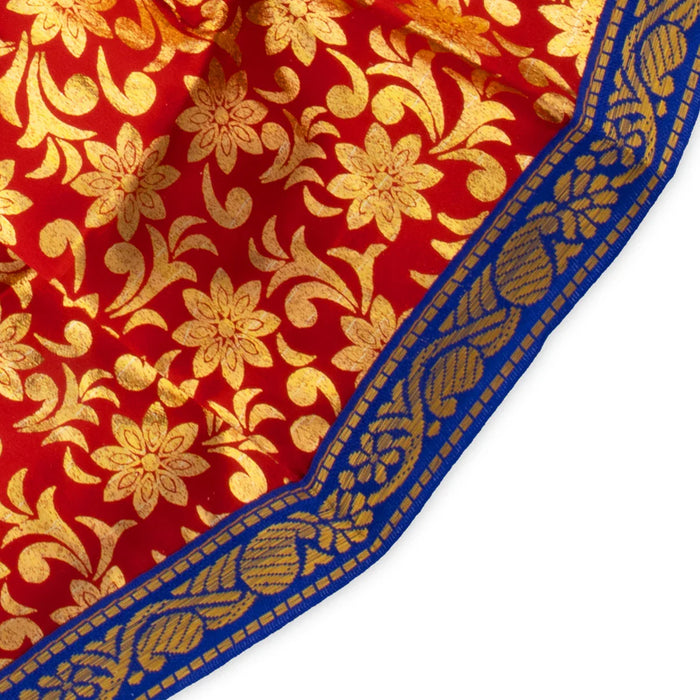 Amman Pavadai Thavani - 6 Inches | Satin with Jari Border/ Devi Dress for Deity/ Assorted Colour