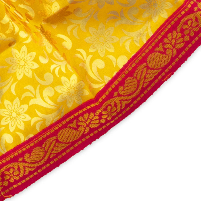 Amman Pavadai Thavani - 6 Inches | Satin with Jari Border/ Devi Dress for Deity/ Assorted Colour