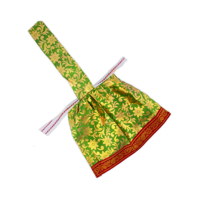 Amman Pavadai Thavani - 6 Inches | Satin with Jari Border/ Devi Dress for Deity/ Assorted Colour