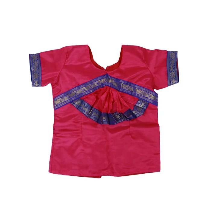 Bharatanatyam Dress - Size 32 | Satin Readymade Dress/ Jari Design Bharatanatyam Costume for Kids