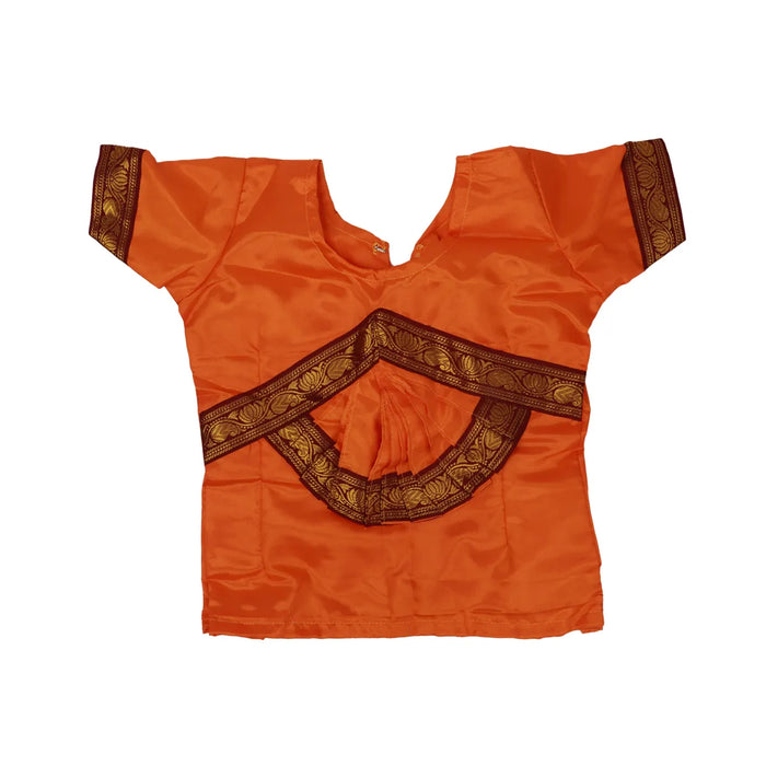 Bharatanatyam Dress - Size 24 | Satin Bharatanatyam Costume/ Readymade Dress for Kids