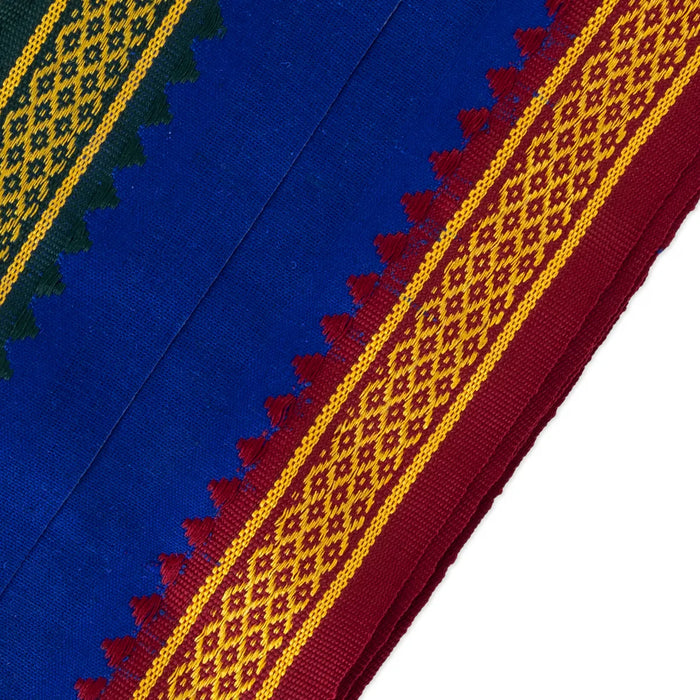 Veshti - 2 Mtr | Blue Colour Dhoti/ Thalapathi Border Vesti/ Traditional Mundu