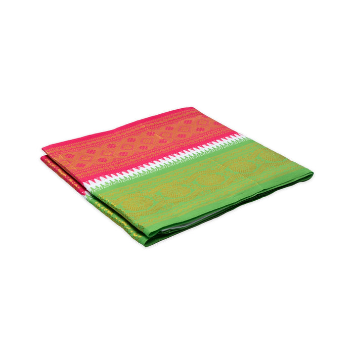 Readymade Panchakacham - 4 Inches | Cotton Jacquard Dhoti/ Jari Border White Panchakajam