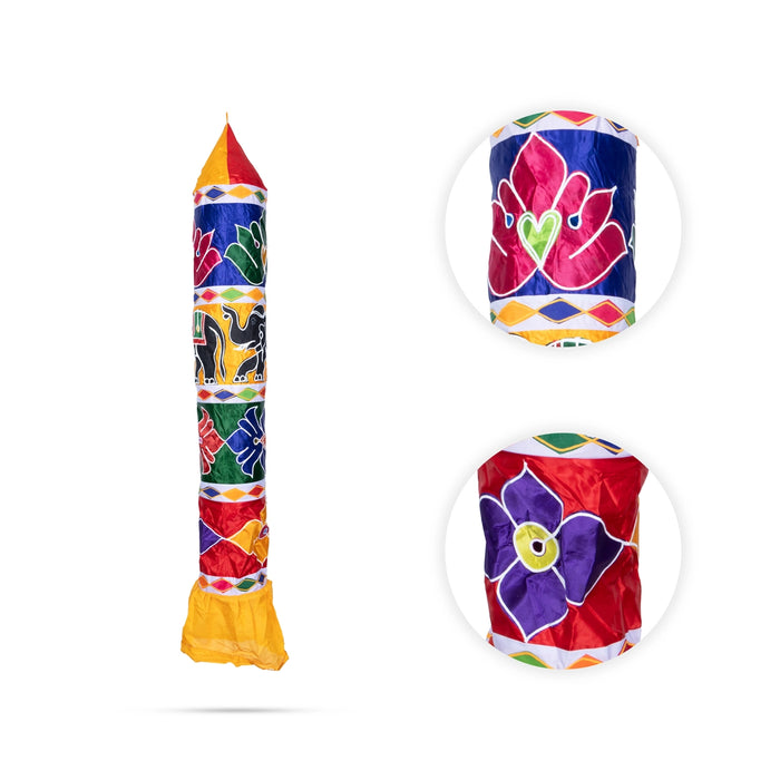 Decorative Thombai Pair - 6 Feet | Satin Thombai/ Traditional Thombai Pillar for Temple Decoration