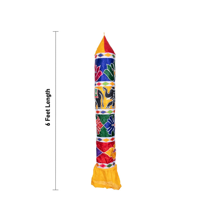 Decorative Thombai Pair - 6 Feet | Satin Thombai/ Traditional Thombai Pillar for Temple Decoration