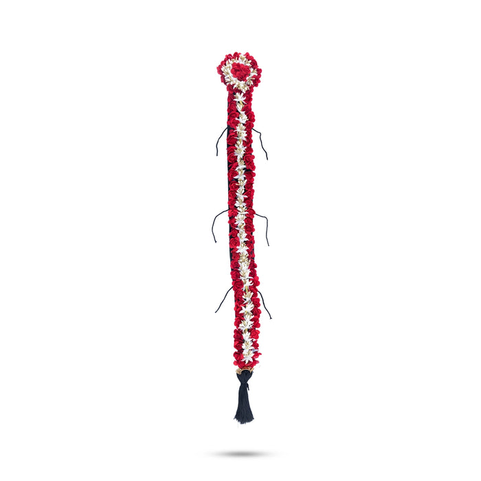 Flower Jadai - 26 Inches | Artificial Floral Hair Braid / Hair Accessory For Varalakshmi Decor