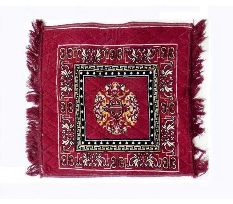 Yoga Mat - 25 x 25 Inches | Pooja Mat/ Velvet Aasan Mat for Meditation