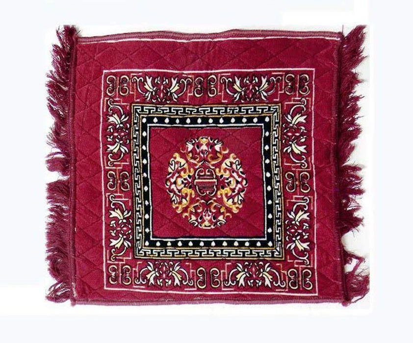 Yoga Mat - 25 x 25 Inches | Pooja Mat/ Velvet Aasan Mat for Meditation