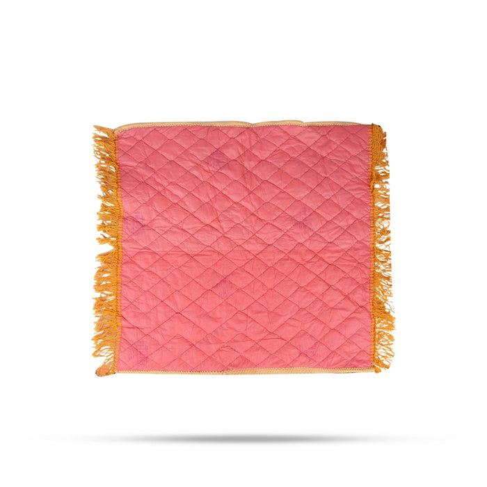 Yoga Mat - 25 x 25 Inches | Pooja Mat/ Velvet Aasan Mat for Meditation