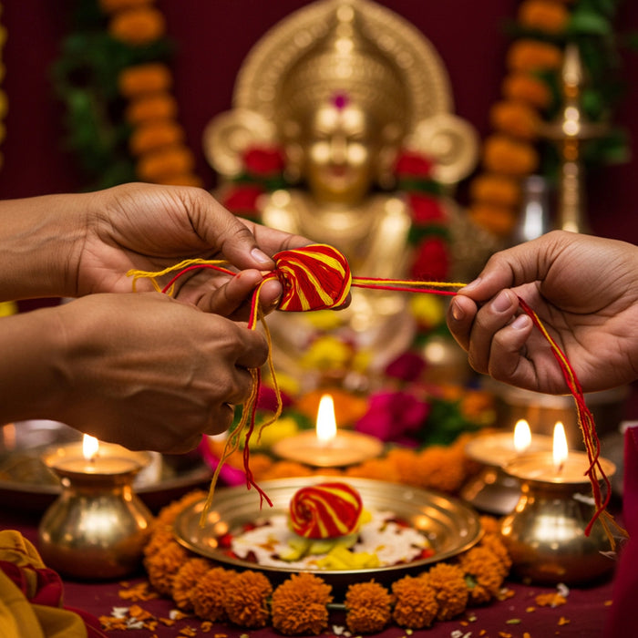Mauli Thread | Red & Yellow Colour Mouli Thread/ Kalava Thread/ Yagna Thread for Pooja