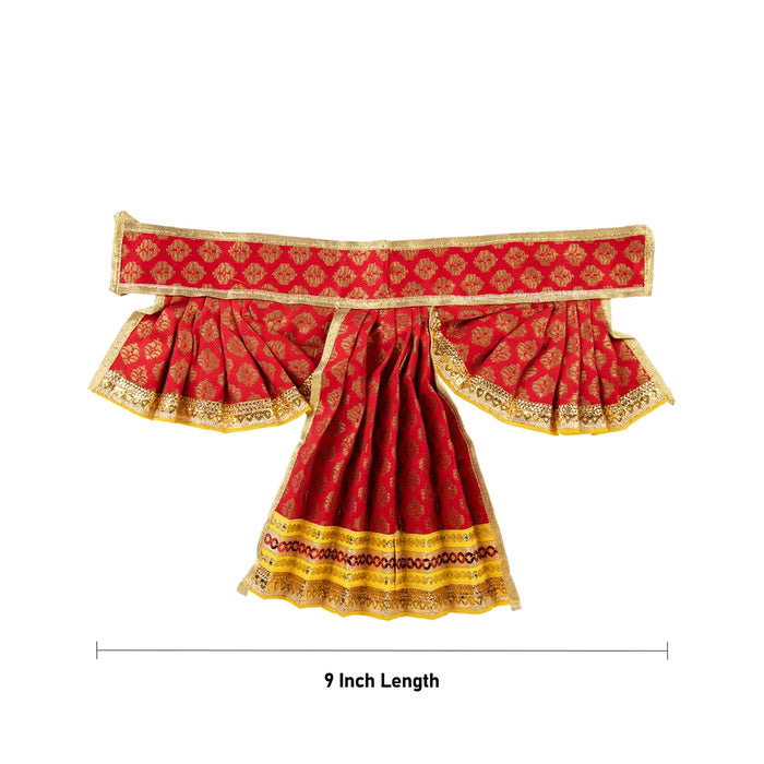 Hanuman Dress Set - 9 Inches | Anjaneya Vastra/ Lord Bajrangbali Poshak/ Deity Costume