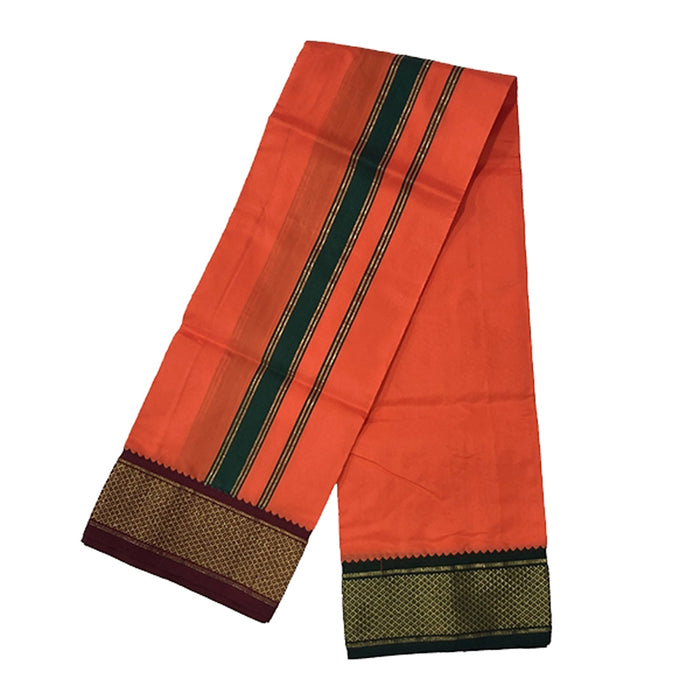 Veshti - 4 Yards | 11 Mayilkan Design Dhoti/ Colour Veshti/ Veshti for Men