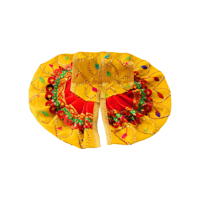 Krishna Dress - 7 Inches | Gol Poshak/ Kanha Ji Dress/ Laddu Gopal Clothes for Deity
