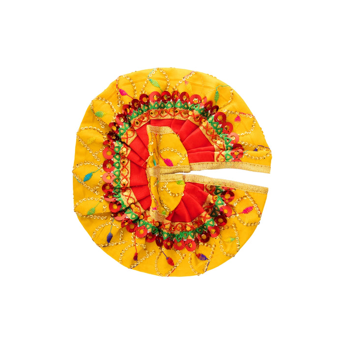 Krishna Dress - 7 Inches | Gol Poshak/ Kanha Ji Dress/ Laddu Gopal Clothes for Deity