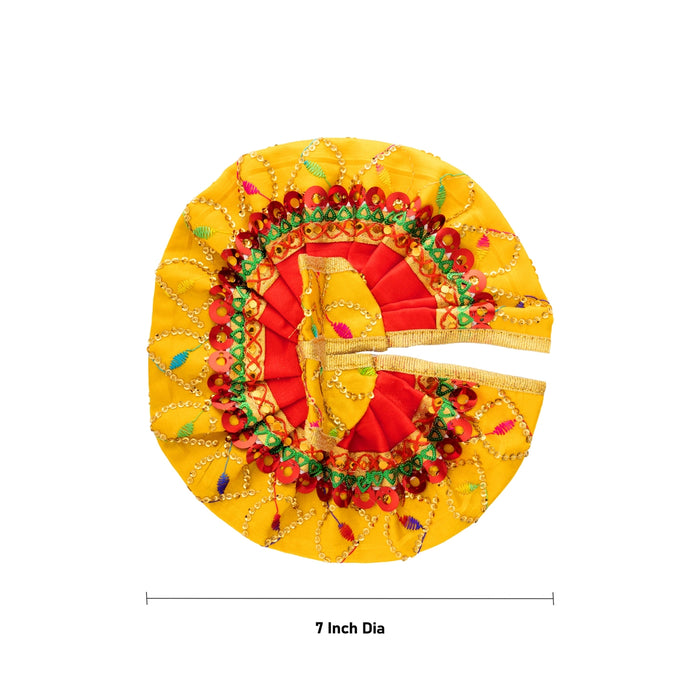 Krishna Dress - 7 Inches | Gol Poshak/ Kanha Ji Dress/ Laddu Gopal Clothes for Deity