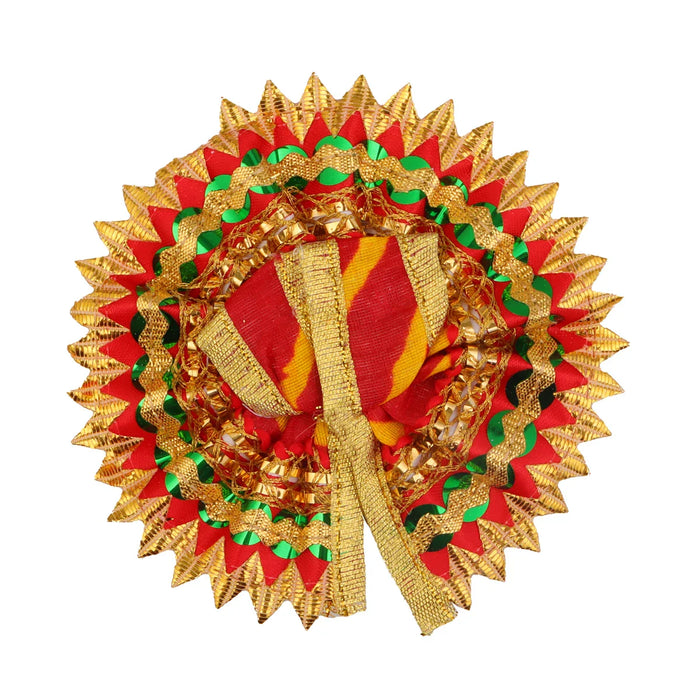 Gol Poshak | Satin with Jari Border Idol Dress/ Janmashtami Special/ Krishnar Dress for Deity