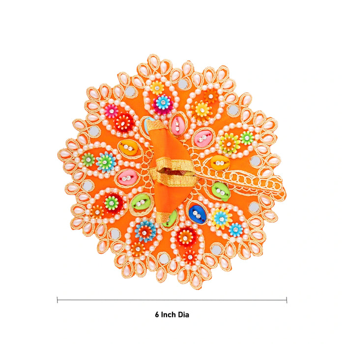 Krishna Vastra - 6 Inches | Fancy Gol Poshak / Kanha Ji Poshak / Laddu Gopal Vastra