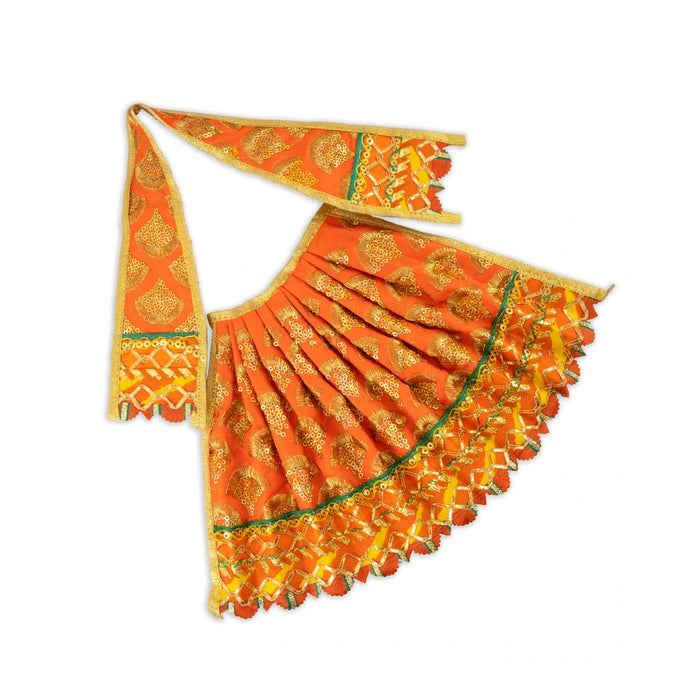 Amman Pavadai - 7 Inches | Mata Dress/ Devi Dress for Deity