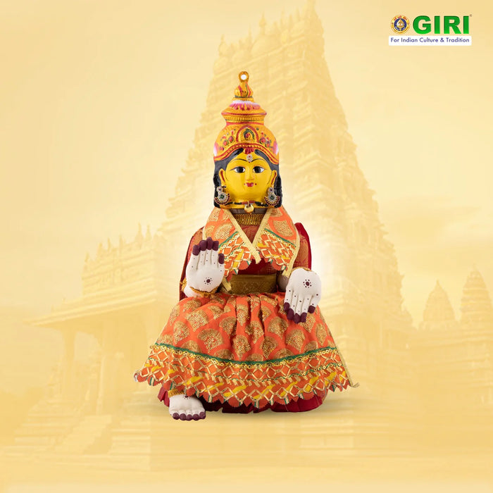 Amman Pavadai - 7 Inches | Mata Dress/ Devi Dress for Deity