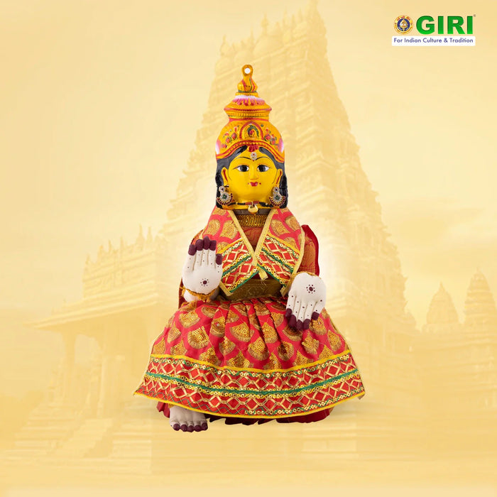 Amman Pavadai - 7 Inches | Mata Dress/ Devi Dress for Deity