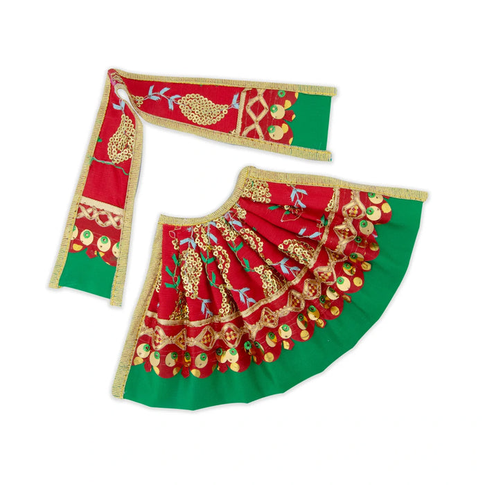 Amman Pavadai - 4 Inches | Devi Dress/ Mata Dress for Deity