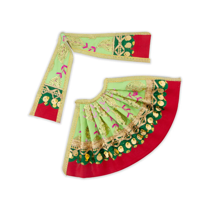 Amman Pavadai - 4 Inches | Devi Dress/ Mata Dress for Deity