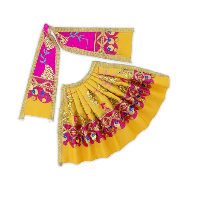 Amman Pavadai - 4 Inches | Devi Dress/ Mata Dress for Deity