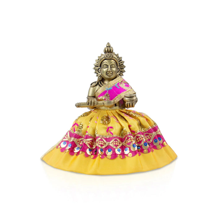 Amman Pavadai - 4 Inches | Devi Dress/ Mata Dress for Deity