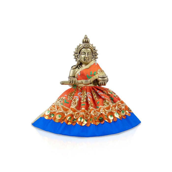Amman Pavadai - 4 Inches | Devi Dress/ Mata Dress for Deity