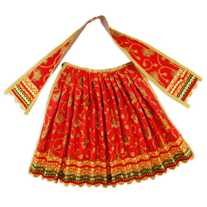 Amman Pavadai - 9 Inches | Mata Dress/ Devi Dress for Deity