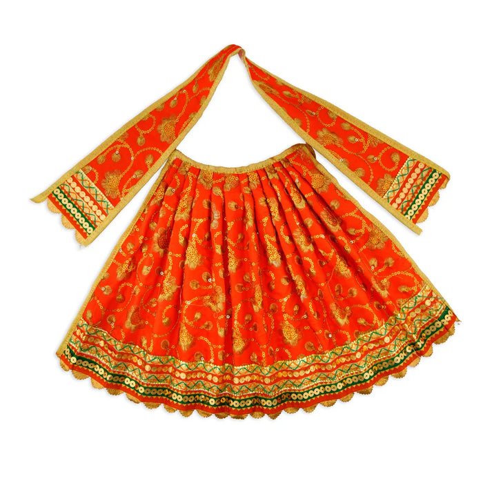 Amman Pavadai - 9 Inches | Mata Dress/ Devi Dress for Deity