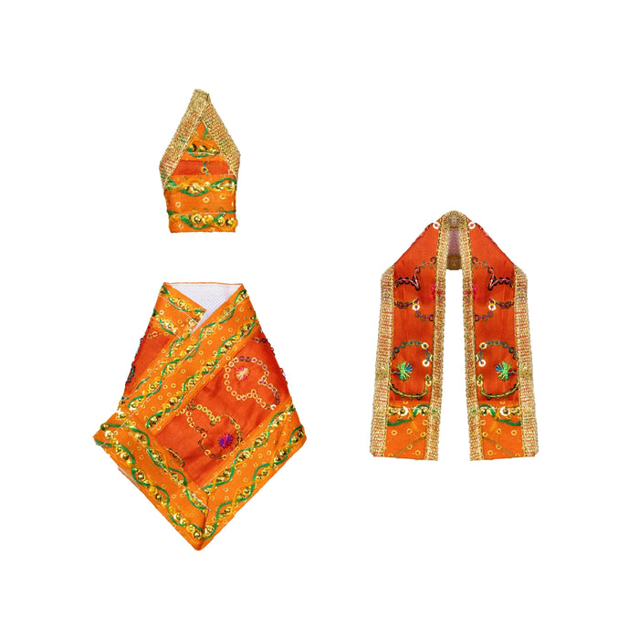 Sai Baba Vastram Set - 3 Inches | Sai Baba Clothes/ Sai Baba Dress for Deity Decoration