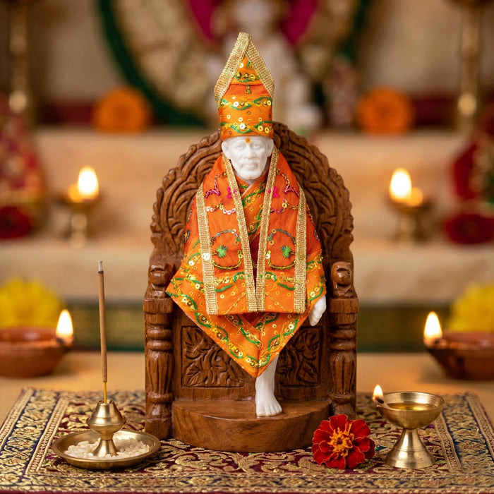 Sai Baba Vastram Set - 3 Inches | Sai Baba Clothes/ Sai Baba Dress for Deity Decoration