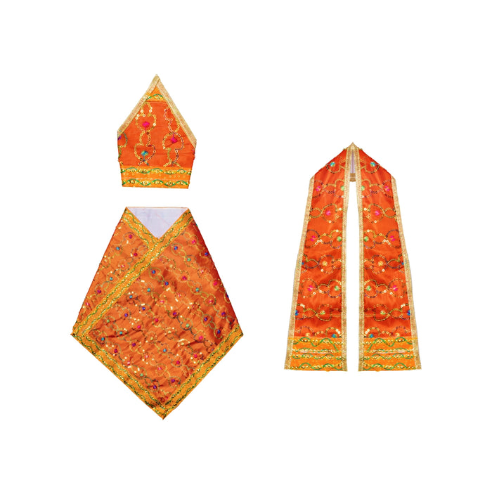 Sai Baba Dress Set - 9 Inches | Sai Vastra/ Sai Ram Poshak/ Sai Baba Clothes for God
