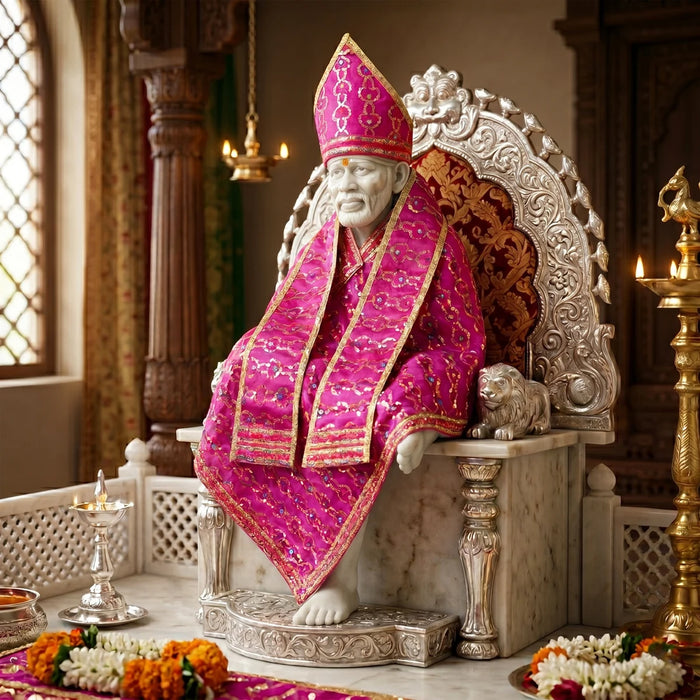 Sai Baba Dress - 12 Inches | Sai Ram Clothes / Sai Poshak / Sai Baba Vastra for Deity