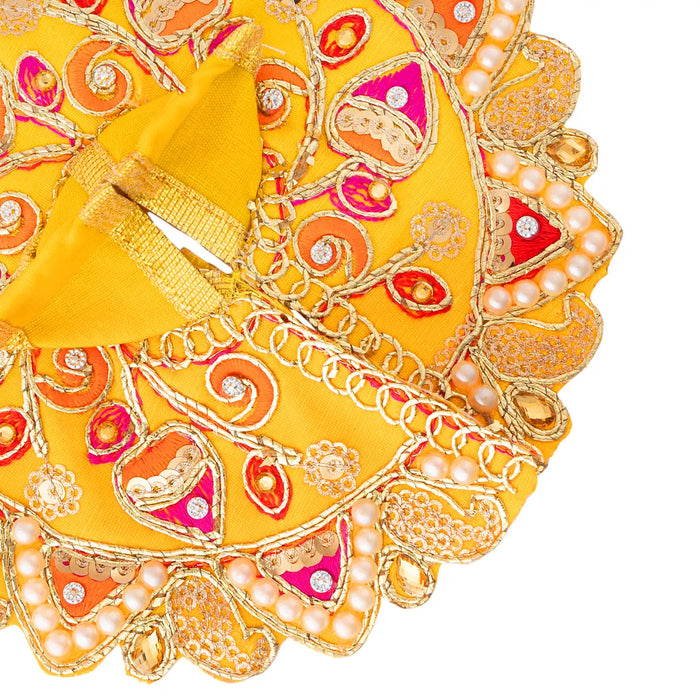 Krishnar Dress - 4 Inches | Gol Poshak / Kanha Idol Clothes / Laddu Gopal Vastra