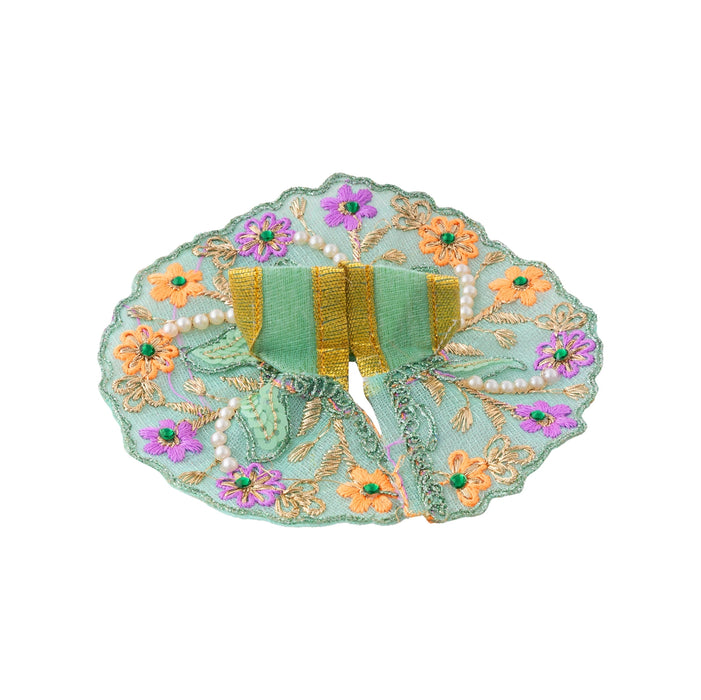 Krishna Vastra - 4.5 Inches | Laddu Gopal Vastra / Gol Poshak / Fancy Work Kanha Ji Dress