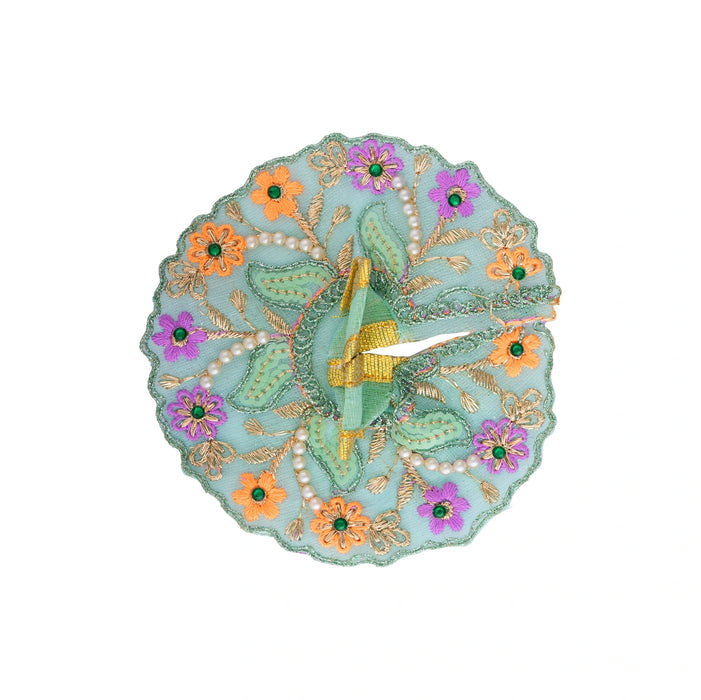 Krishna Vastra - 4.5 Inches | Laddu Gopal Vastra / Gol Poshak / Fancy Work Kanha Ji Dress