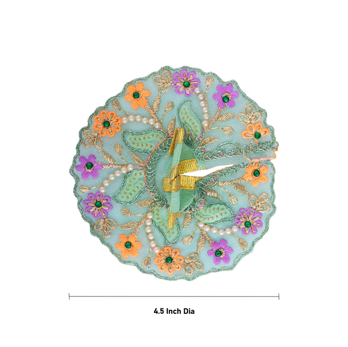Krishna Vastra - 4.5 Inches | Laddu Gopal Vastra / Gol Poshak / Fancy Work Kanha Ji Dress